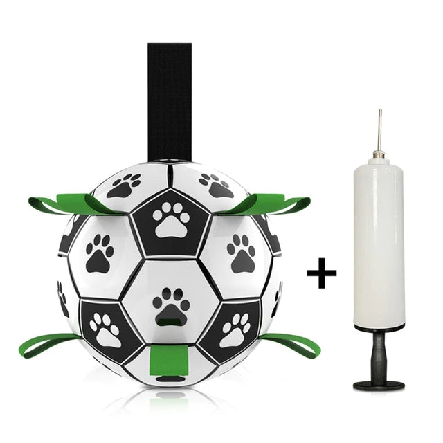 Interactive Pet Dog Football Toys with Grab Tabs