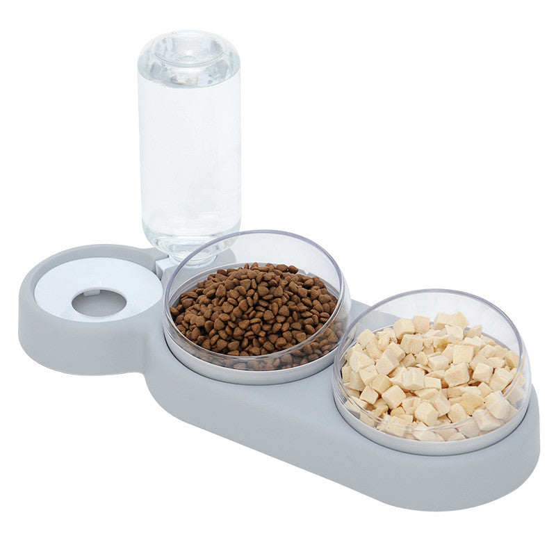 Pet Automatic Double Food Bowl With Water Fountain