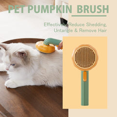 Pumpkin Self Cleaning Slicker Comb For Pet