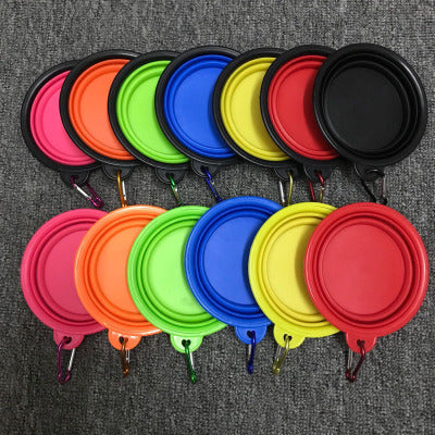 Folded Silicone Pet Dog Bowl