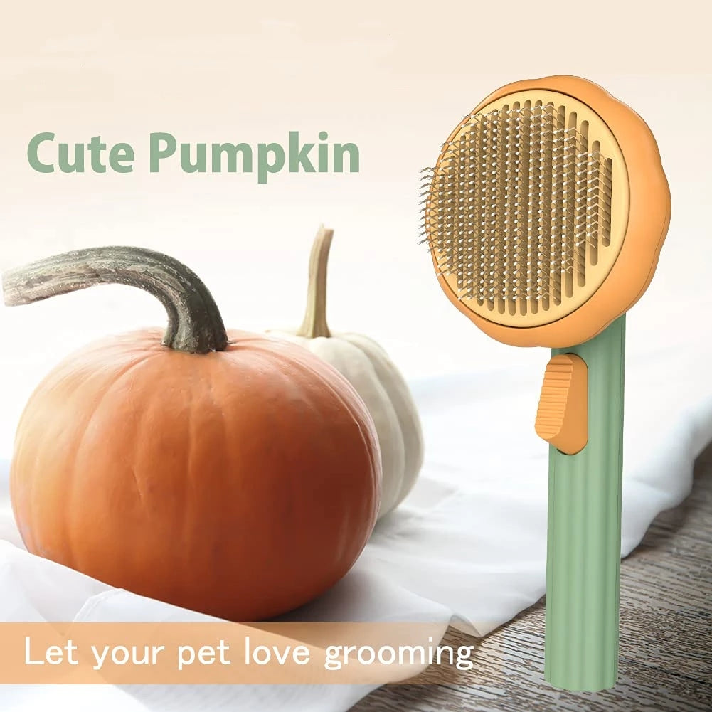 Pumpkin Self Cleaning Slicker Comb For Pet