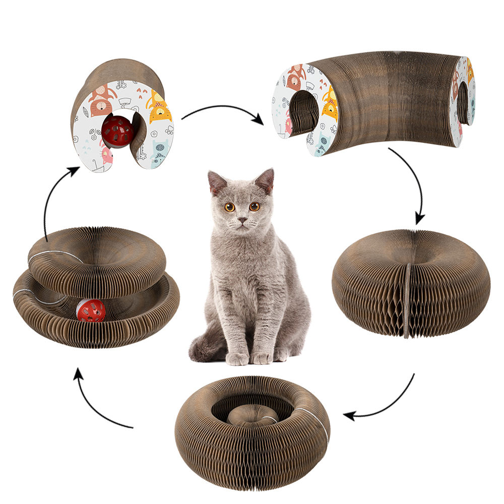 Corrugated Foldable Cat Scratcher Cardboard