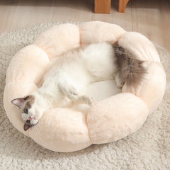 Plus Velvet Round Flower Cat Litter Kennel