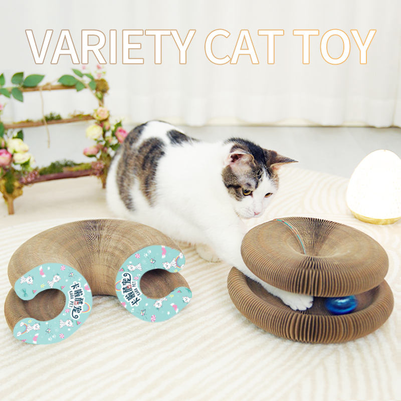 Corrugated Foldable Cat Scratcher Cardboard