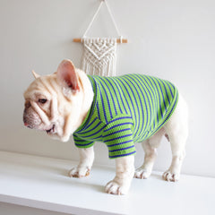 Pet Dog Clothes Waffle Stretch Stripe Undercoat