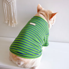 Pet Dog Clothes Waffle Stretch Stripe Undercoat