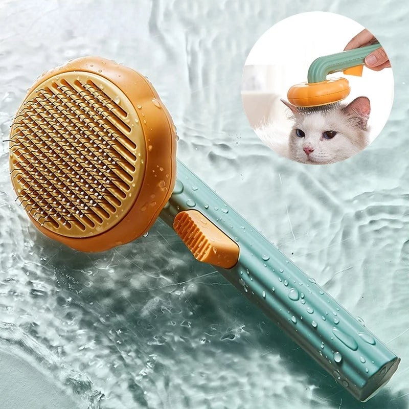 Pumpkin Self Cleaning Slicker Comb For Pet